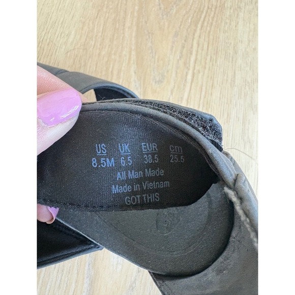 Dr Scholls Black Gladiator Sandals Comfort Straps Platform Casual US 8.5 - Picture 5 of 6